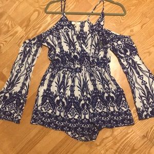 NWOT Long Sleeved Floral Romper